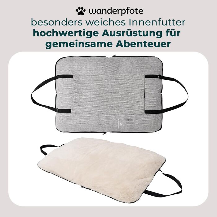 Ортопедичне лежанка для собак – подорожі, OekoTex та GSR сертифікат (M, кремовий)