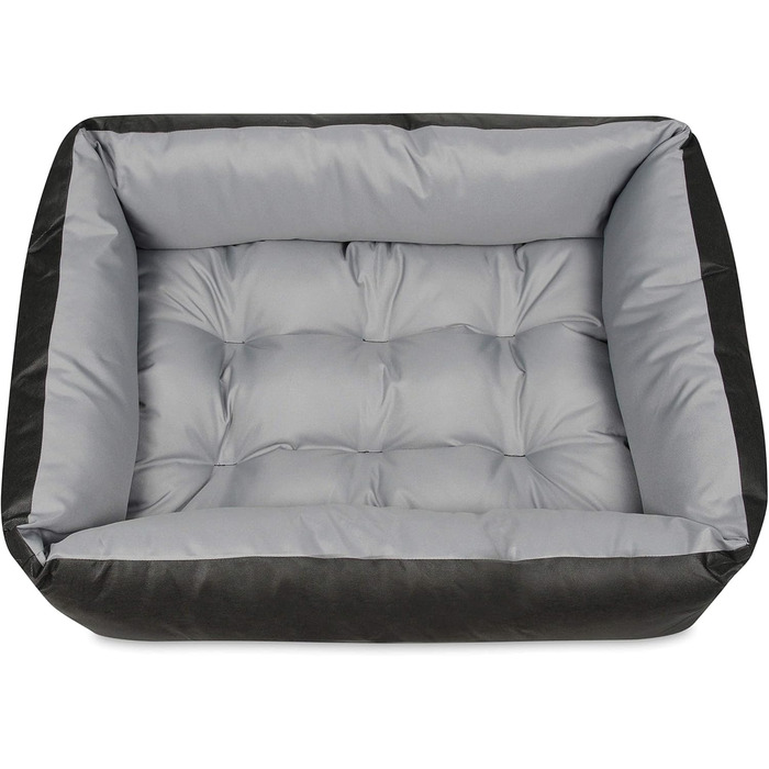 Ліжко для собак SuperKissen24: корзина, диван, ліжко для малих, середніх та великих собак. Розмір M, сірий, 70x55 см. Миється. Упаковка: 1 шт.