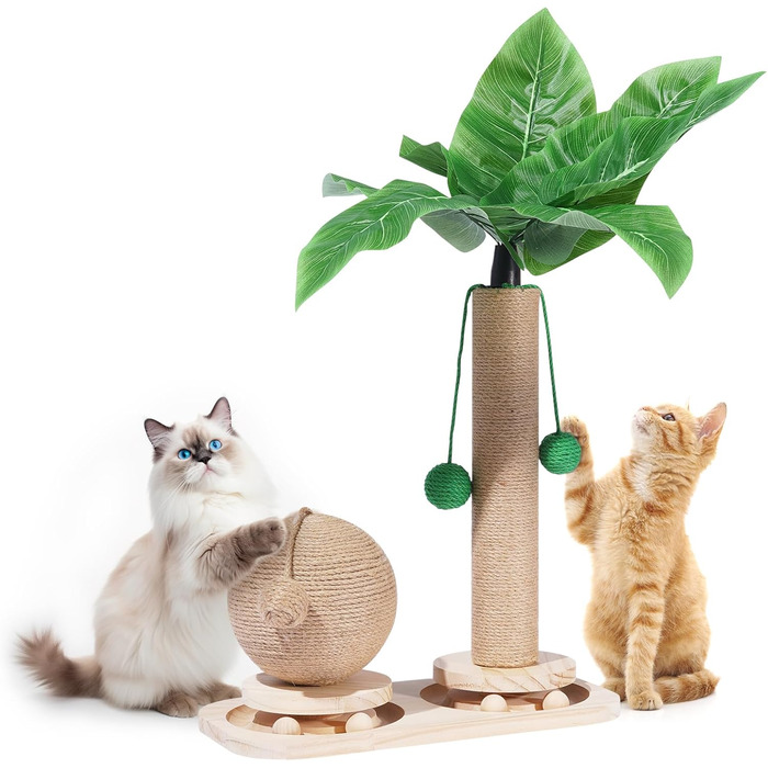 Кігтеточка-пальма Palme 2 в 1 з інтерактивними іграшками та кулями для котів