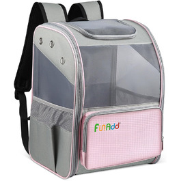 Рюкзак для тварин ALLSOPETS, складаний рюкзак-переноска для котів та маленьких собак, рожевий. Ідеально для подорожей, походів та кемпінгу. Знімний килимок.