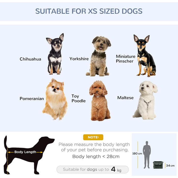 Транспортувальна переноска для тварин PawHut 80 см, сіра, для котів та собак (XS)