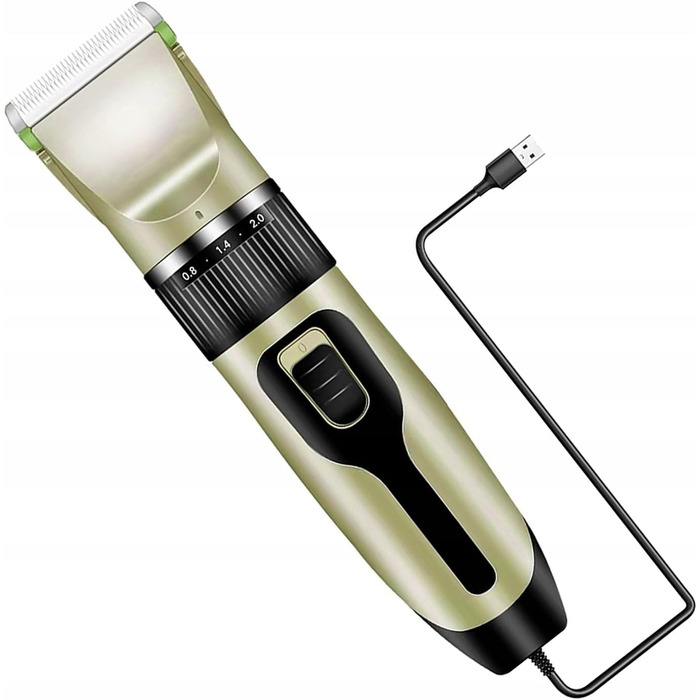 Машинка для стрижки собак та котів LTC бездротова з акумулятором, тиха, з керамічним лезом, USB, XXL набір: 4 насадки, пилка, ножиці для кігтів, гребінець для собак