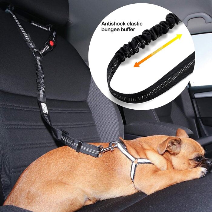 Автомобільний ремінь безпеки для собак DKDDSSS (2 шт.), кріплення для собак, захисний пасок для собак, автогурт для собак