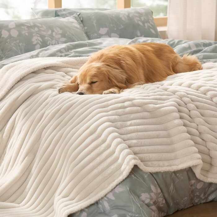 Водонепроникний плед для собак BEDSURE 152 x 203 см - м'який та пухнастий, для великих собак, легко миється, захист для собачого ліжка