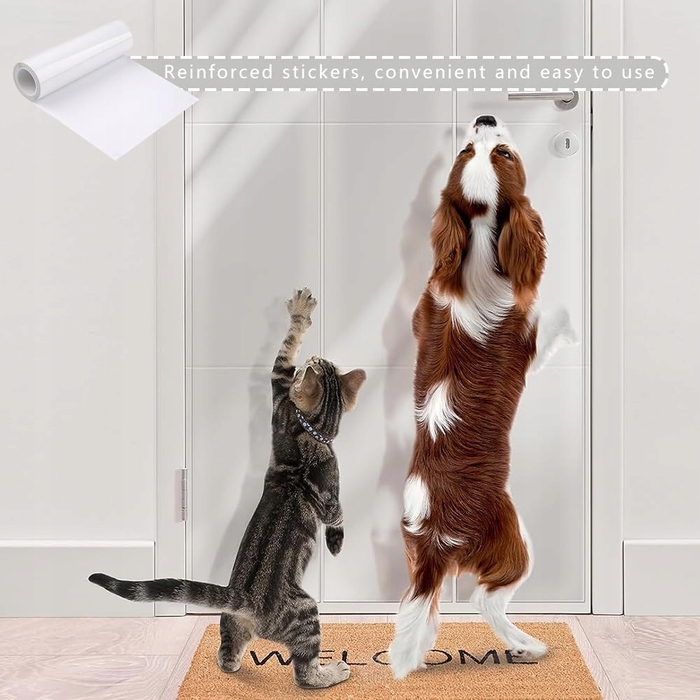 Захисна плівка-накладка для диванів та крісел від кігтів кота, самоклеючий рулон-дряпалка 5м x 30см