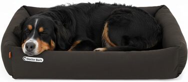 Ортопедичне ліжко для собак Doctor Bark - миється до 95°C, гігієнічне, без запаху, великі породи, з м'яким коржем (XXL 110x100 см, коричневе)