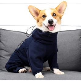 Теплий зимовий комбінезон для собак з полярного флісу, регульований, з блискавкою, для малих, середніх та великих собак.