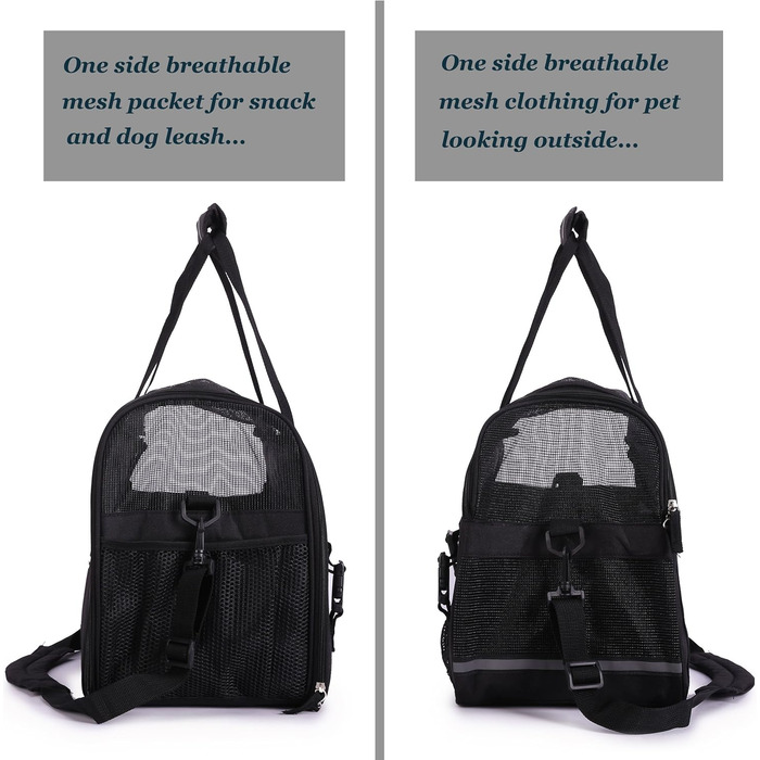 Транспортна переноска для тварин: для собак та котів Comfort Airline, чорна