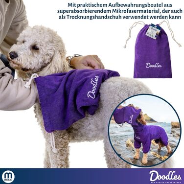 Поглинаючий рушник для собак Mikki Doodes, XXL, фіолетовий, мікрофібра