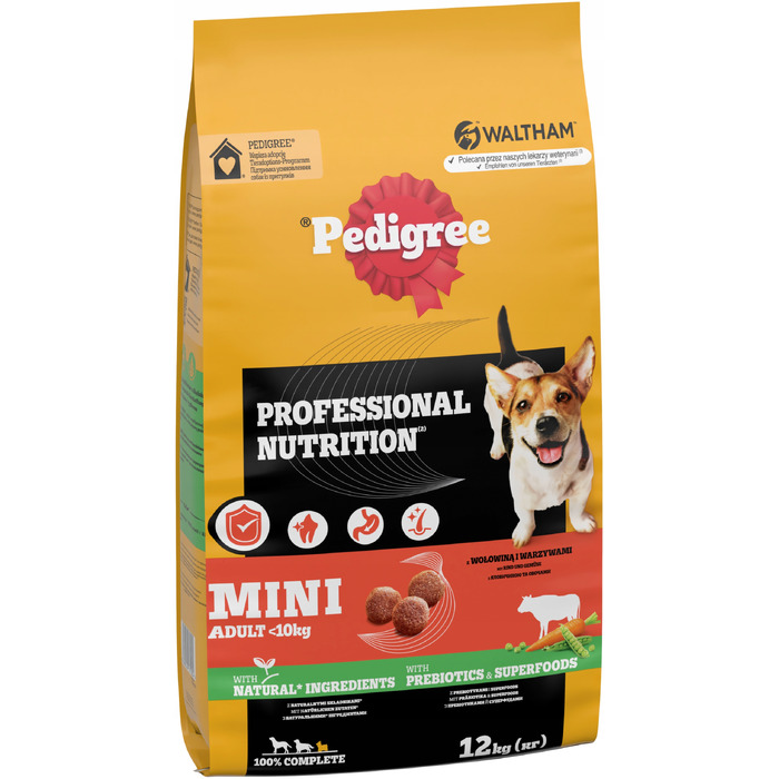 Сухий корм для собак малих порід Pedigree з яловичиною та овочами, 12 кг