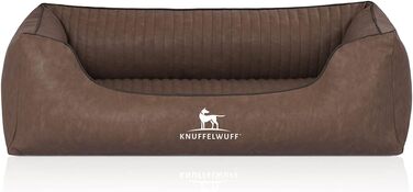 Ортопедичне собаче ліжко Knuffelwuff Chesapeake XL (105x75 см) з штучної шкіри, знімний чохол, легко мити, для великих, середніх та маленьких собак