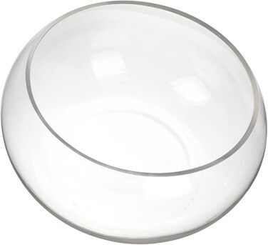 YARNOW Акваріум зі скла з LED підсвіткою, декоративна ваза для риб, цукерок і рослин, настільна декорація для офісу та дому