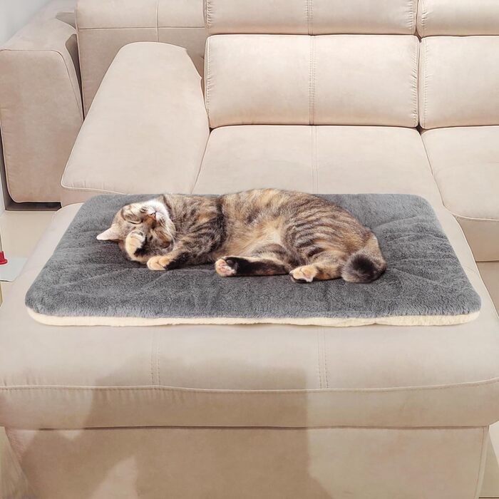 М'яка килимок для переноски собак Kaket, 80x60 см, сірий, для середніх собак та котів