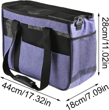 Транспортна сумка для собак та котів Duroecsain | Зручна сумка-переноска з кишенями для подорожей, відпочинку та активного відпочинку (фіолетова)