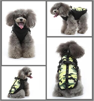 Водонепроникний теплий зимовий одяг для собак - тепла куртка для цуценят та собак різних розмірів (маленьких, середніх, великих) для прогулянок, навчання та активного відпочинку на вулиці