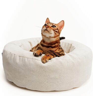 LucyBalu® Гніздо для котів, миється | Ліжко для котів, лежанка, килимок | З м'якого корду | Для маленьких та великих котів
