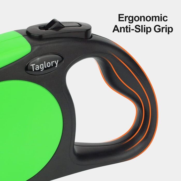 Витяжна повідка для собак середніх та великих порід до 45 кг Taglory, 5 м, зелений