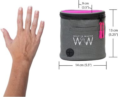 Сумка для ласощів для собак Quickdraw – для тренувань з клікером та відходами – зручна, з відбиваючими елементами (L, блакитний)