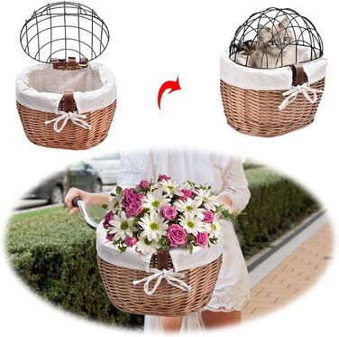 Велосипедний кошик для тварин з кришкою, 30x25x30 см. Підходить для котів, собак, покупок та подорожей