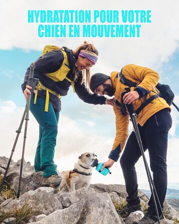 Складана пляшка для води для собак Lesotc 520 мл, блакитний колір, для прогулянок та подорожей