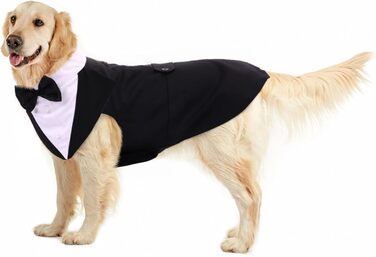 Костюм для собак на Різдво та Хелловін: Smoking Shirt & Святковий набір (Чорний, XXL)