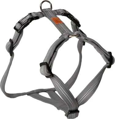 Шлейка для собак Feltmann Super Soft, срібна, світловідбиваюча, обхват 40-60 см, ширина 40-60 см