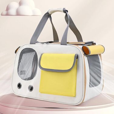 Транспортна сумка для тварин - переноска для кота/собаки, жовта | Складна переноска для домашніх тварин