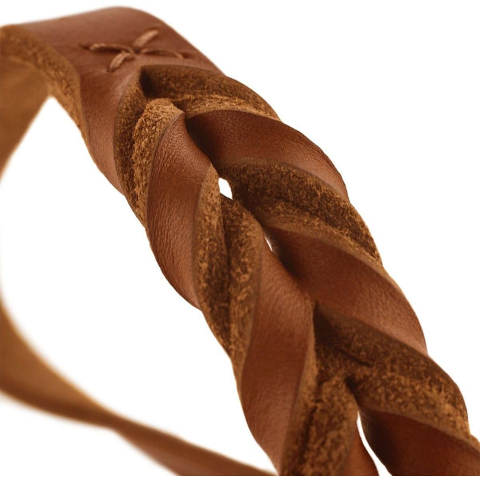 HUNTER Dressurhalsung SOLID EDUCATION: шкіряний сідловий ремінь для тренувань, колір cognac, розмір M-L, Made in Germany