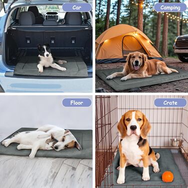 Водонепроникний килимок для собак Pawsse 127 x 70 см - для подорожей, авто, кемпінгу (сірий)