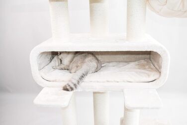 Дряпка для великих котів Petrebels Maine Coon XXL Route 180 см, беж/крем, стовпи Ø12/15 см натуральний сизаль, дизайн для мейн-кунів