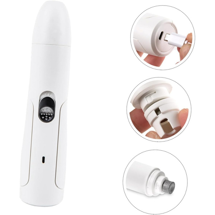 Електричний триммер для нігтів Milisten для собак та котів - тихий та безпечний, USB-зарядка