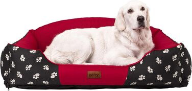 Собаче ліжко Hobbydog XLKRLCZK2 - велике, 84 x 65 см, червоне, для собак XL