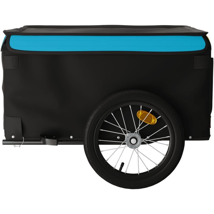 Причіп для велосипеда, вантажний, 45 кг, чорний та синій. Для покупок, подорожей, велосипедних турів. Швидка установка