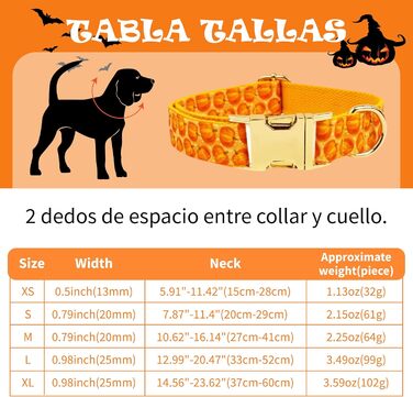 Персоналізоване собаче ошийник з металевою застібкою, двостороннє оксамитове ошийник з іменем та номером телефону, регульовані розміри для собак маленьких, середніх та великих порід (на Хелловін)