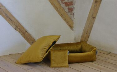 Лежак Lycce Kuschelsofa із м'якого велюру для собак і котів, рожевий, розмір 2