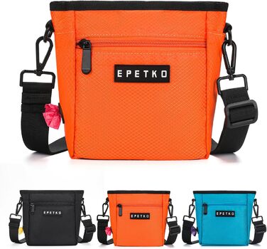 Сумка для ласощів для собак великого об'єму, багатофункціональна, на плечі, з міцним магнітним закриттям, регульований знімний ремінь, сумка для корму для собак (Помаранчевий)