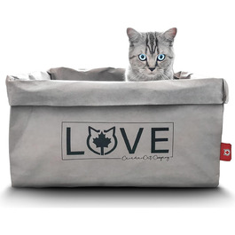 Ліжко для котів CanadianCat Katzenbett 45x35x35 см - затишне гніздо з картону та паперу