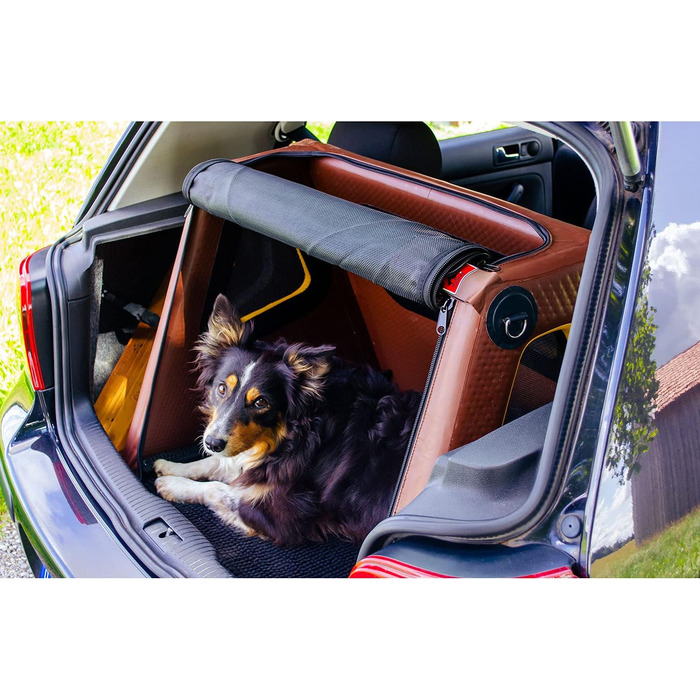 Транспортна переноска для собак Tami: переноска-автабокс, клітка для собак, переноска для подорожей, автотранспорт, з біо-печивом Dog-Vita