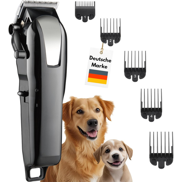 Машинка для стрижки собак Alpenstern® - професійна тиха машинка для собак, котів та коней з щільною шерстю. Тример для собак, машинка для стрижки шерсті, вистригувач. 3 години роботи від акумулятора