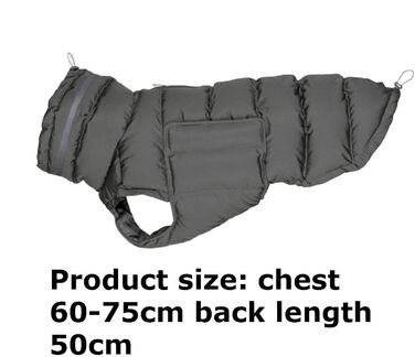Зимовий теплий куртка для собак, водонепроникний зимовий одяг, тепла куртка від снігу, одяг для тварин, теплий одяг для великих собак, сірий колір