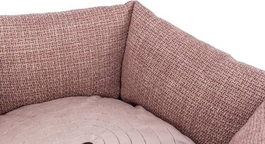 Тріксі Viviana – собаче ліжко, 60x50 см, м'який велюровий чохол, кошик для собак, інтегроване подушкове ядро, неслизьке дно, миється, рожевий, 37540 (S)