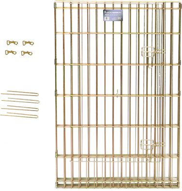 Клітка для собак Midwest Homes for Pets 542-30, металева, розкладна, з дверцятами, 157x157x76 см, золотисто-цинкована