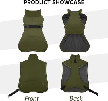 Зимовий теплий одяг для такси (S), водонепроникний зимовий одяг для собак, куртка для маленьких собак XS, зимовий одяг для собак з захистом живота та отвором для повідка, армійсько-зелений