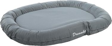 Кругле ліжко для собак Flamingo Dreambay – 100x75x15 см, підходить для лабрадорів, голден ретриверів, боксерів, далматинів та інших. Колір зелений 100 см (бензин 120 см)