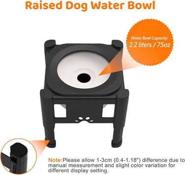 Підвищений годівниця для собак Felenny, 3 регульовані висоти, антипроливання, повільний диспенсер для води та корму, великі, середні та малі породи собак та котів