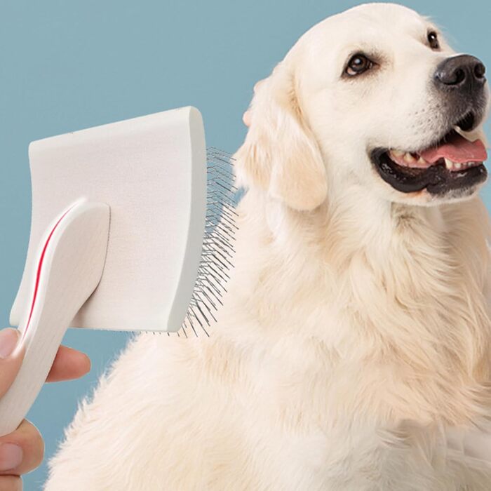 Бурштук для собак: щітка з металевого дроту для догляду за шерстю, масажний гребінь для видалення відмерлого волосся, підходить для довгої шерсті
