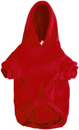Світшот для собак Izefia з капюшоном, теплий флісовий светр з бавовни для маленьких, середніх та великих собак (S, червоний)
