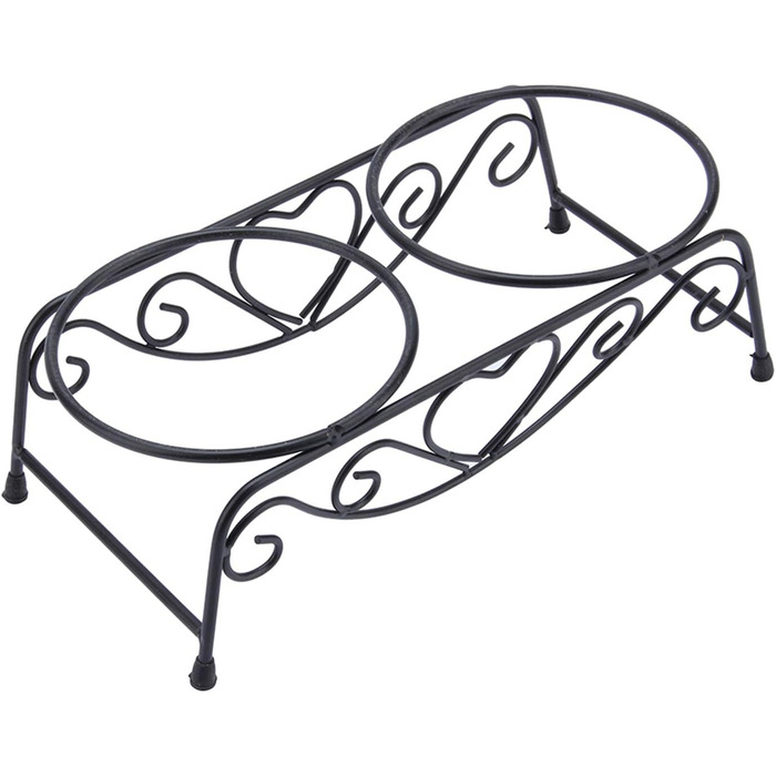 Набір мисок для собак та котів з нержавіючої сталі, подвійний набір з підставкою, миски для води та корму