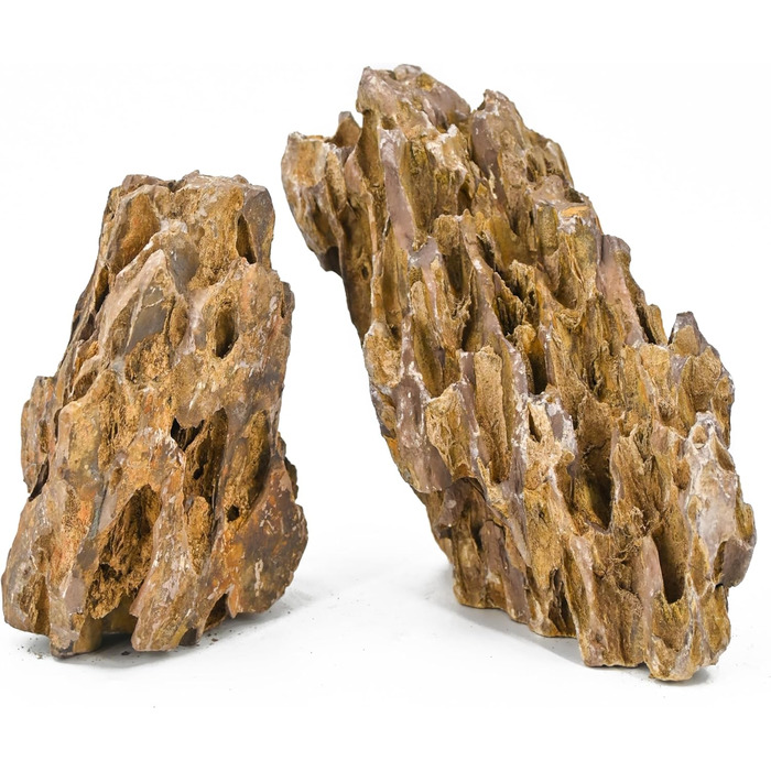 Камінь для акваріума Unocho Dragon Stone 5 фунтів, декор для акваскейпу, ландшафтний дизайн, 2-4 дюйми