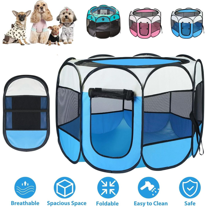 Кішка-бігове колесо Floving для домашніх тварин, складане, для використання в приміщенні та на вулиці, 8 прикрас, водонепроникне (M)